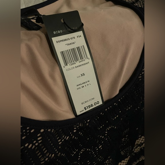 Midnight blue BCBG lace dress - Picture 3 of 5